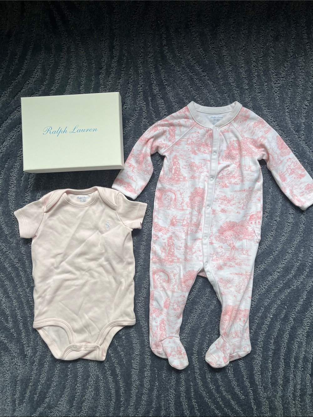 Ralph Lauren Two Piece set (Footed Baby pajama and bodysuit)